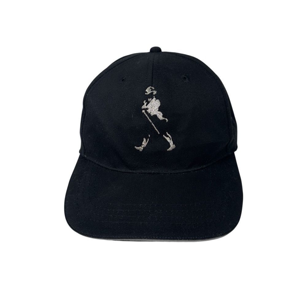 Johnnie Walker Black Promo Hat Cap Black Embroidered Adjustable